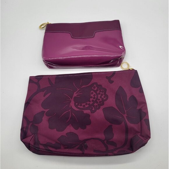 Estee Lauder Makeup/Cosmetic/Travel Pouches Purple x2 - Picture 1 of 9